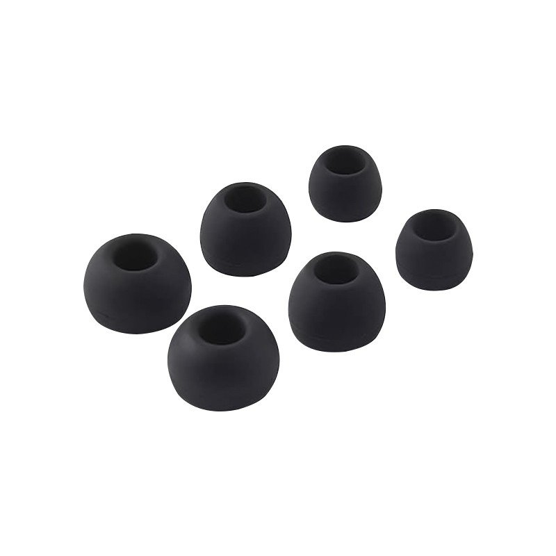 the head of a small and medium-sized bullet with a wired wireless earplug in a soft-sillow earpiece