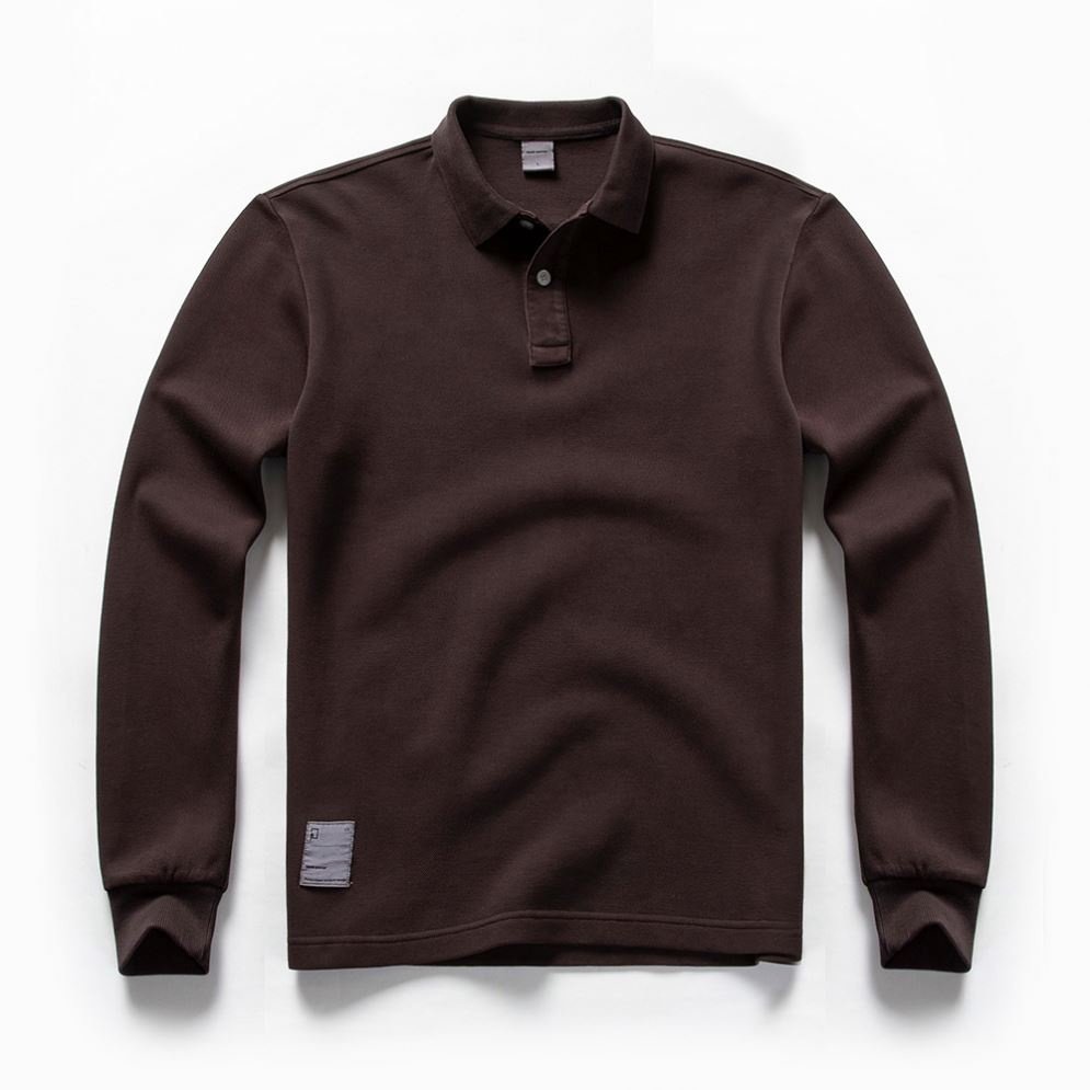 Men'S Breathable Sports Polo Shirts Long Sleeve Casual Lightweight Hiking Running Polo Tops T Shirts