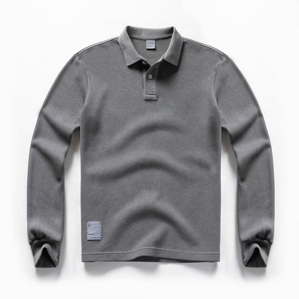 Men'S Breathable Sports Polo Shirts Long Sleeve Casual Lightweight Hiking Running Polo Tops T Shirts