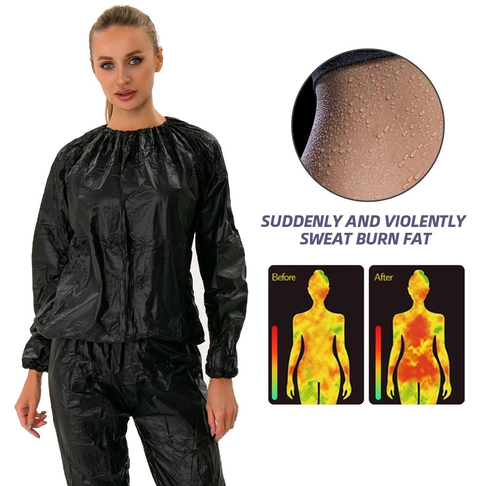 Fitness Weight Loss Sweat Sauna Suit Exercise Gym Sauna Sweat Suits For Women/Men PVC Sauna Pants