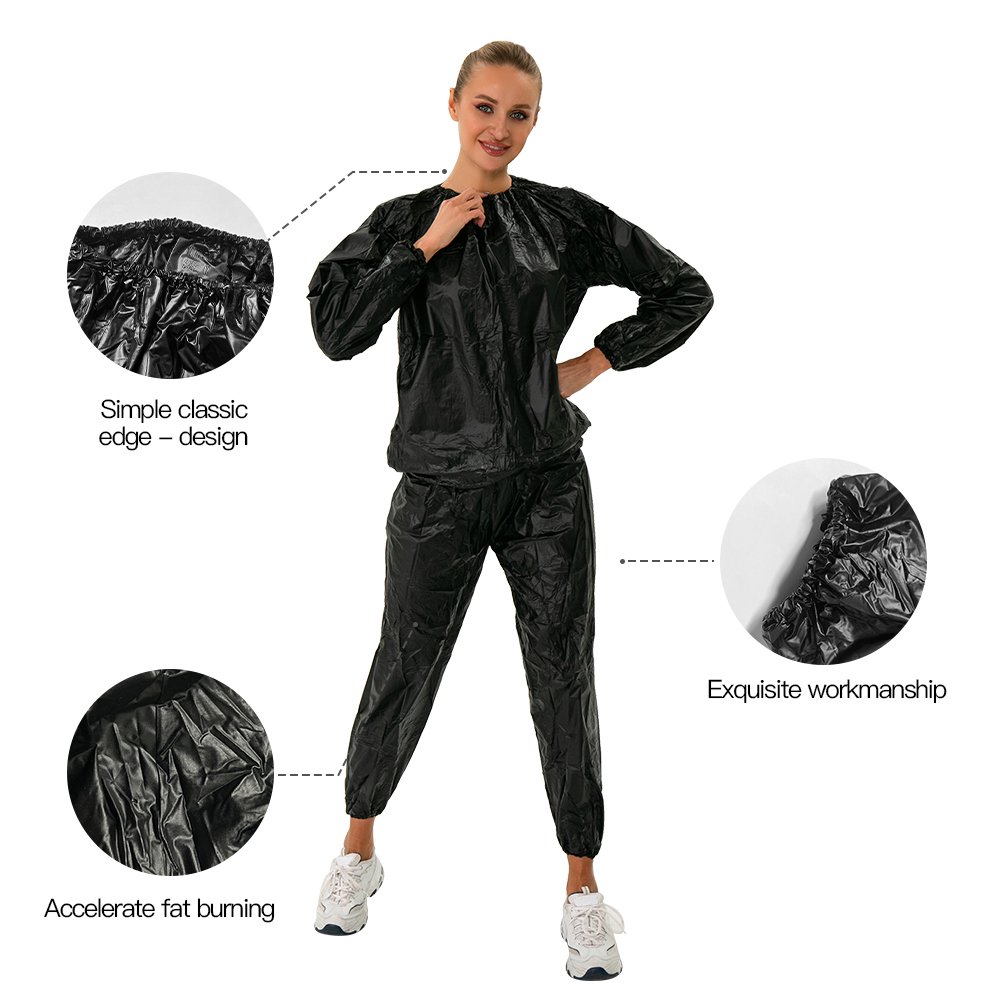 Fitness Weight Loss Sweat Sauna Suit Exercise Gym Sauna Sweat Suits For Women/Men PVC Sauna Pants