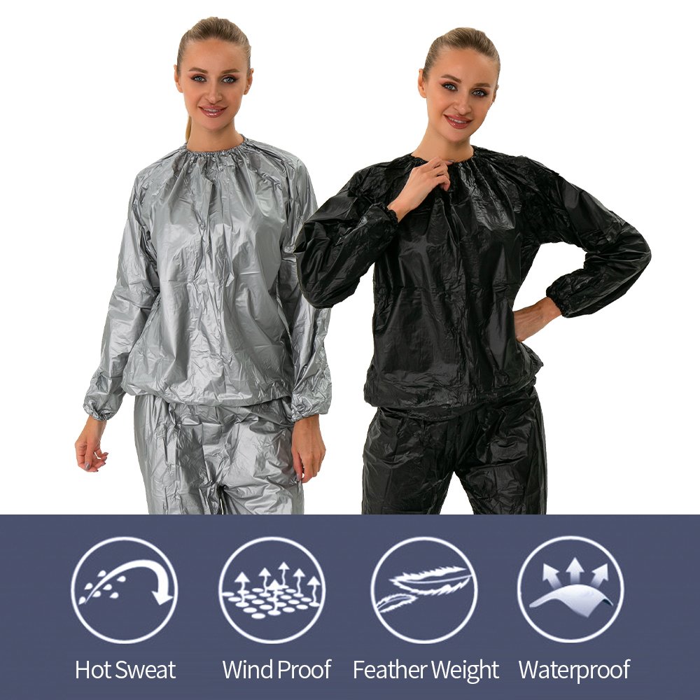 Fitness Weight Loss Sweat Sauna Suit Exercise Gym Sauna Sweat Suits For Women/Men PVC Sauna Pants