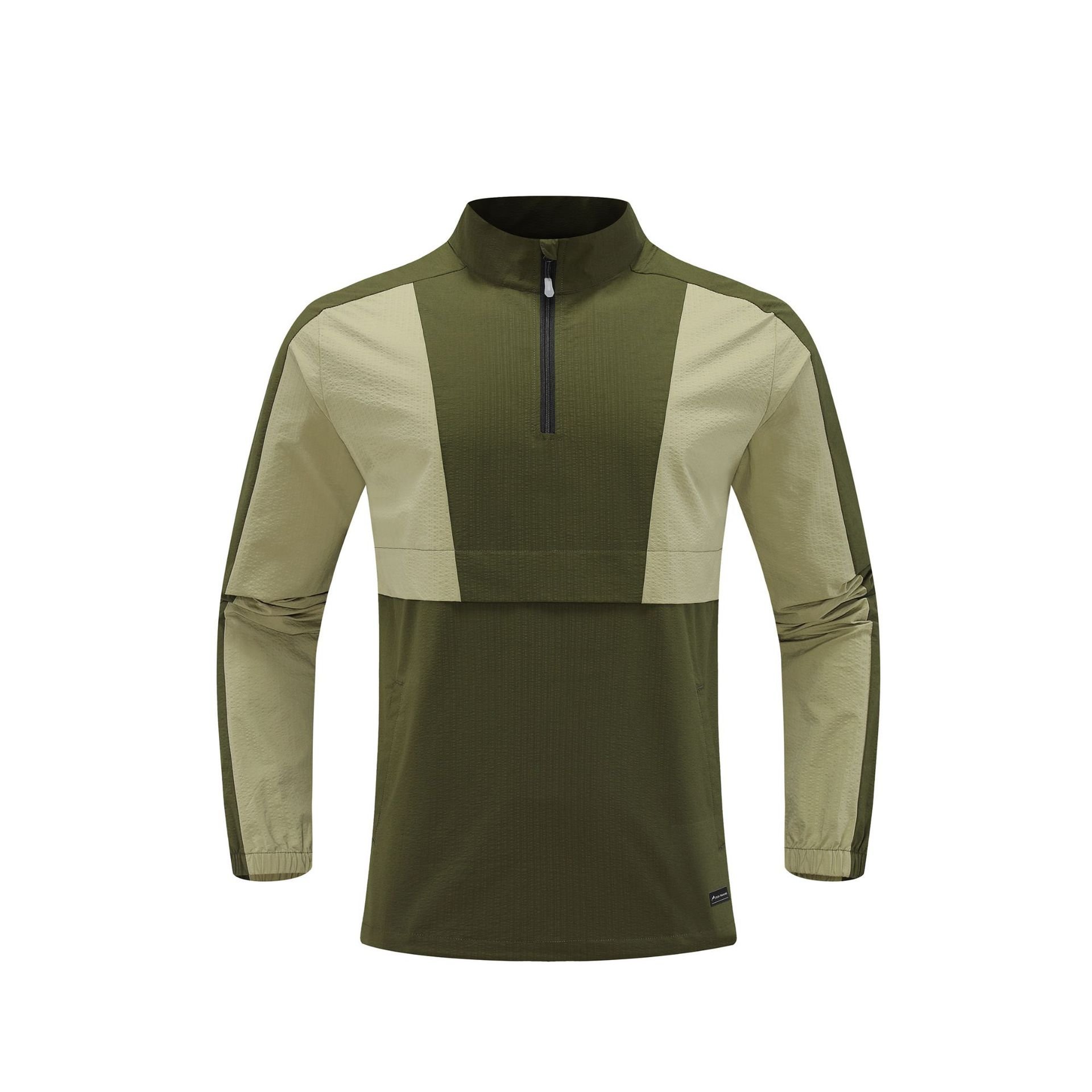 Unisex Outdoor Casual Sports Jacket Windproof Waterproof Half-Zipper Hiking Suit Fitness Training Men's Outdoor Sports Outwear