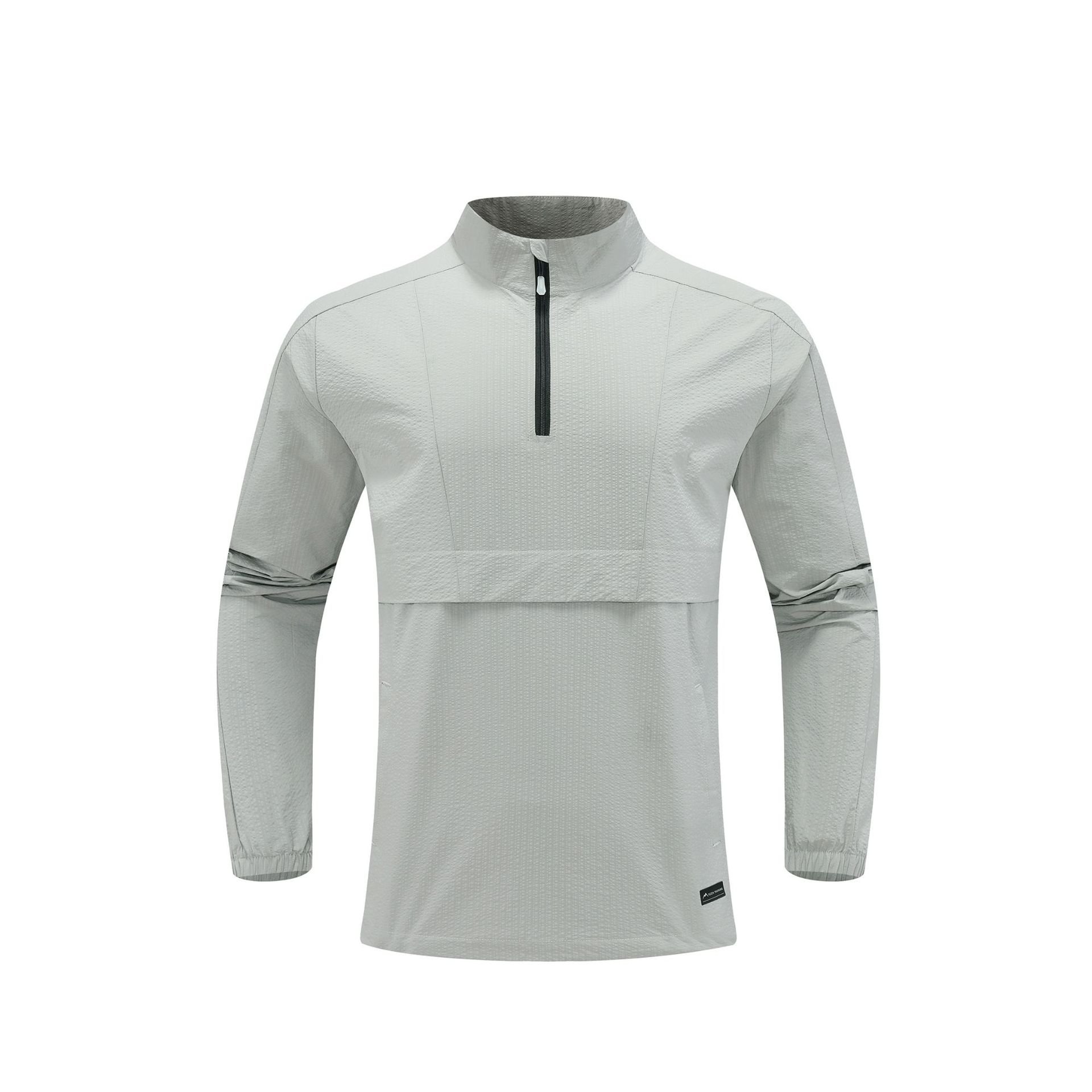 Unisex Outdoor Casual Sports Jacket Windproof Waterproof Half-Zipper Hiking Suit Fitness Training Men's Outdoor Sports Outwear