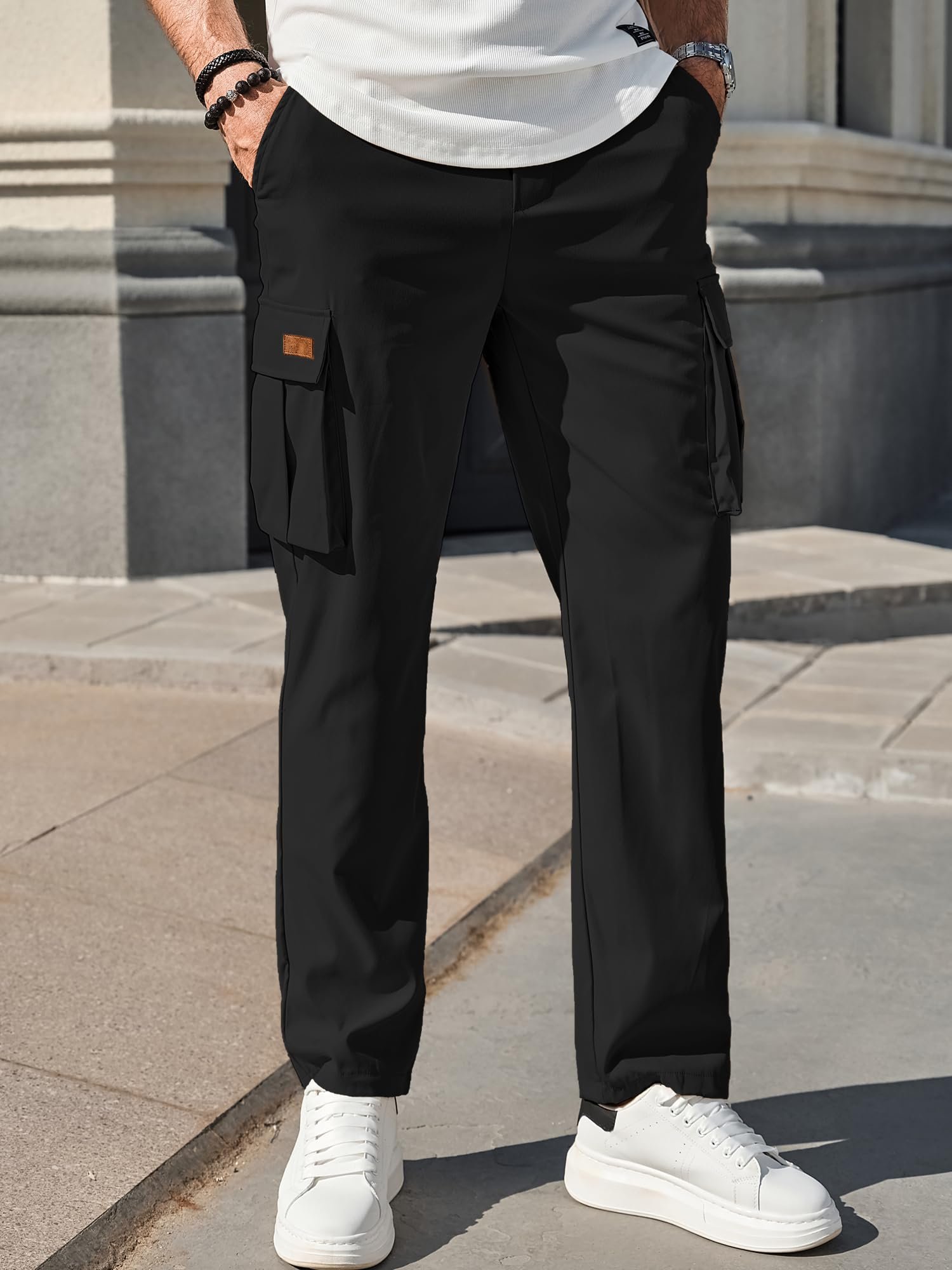 Wholesale custom logo Men's Casual Cargo Pants Hiking Pants Workout Joggers Sweatpants for Men