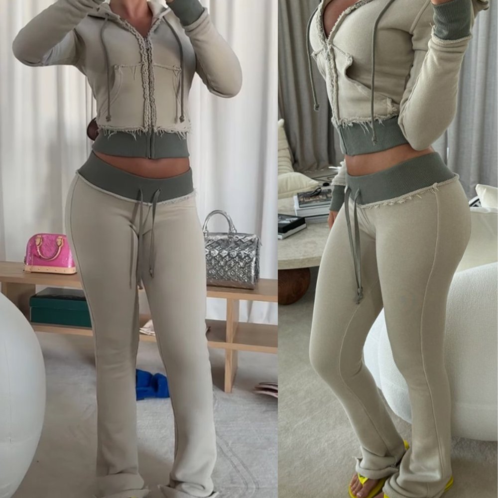 Tracksuit Set Women Hoodie Sets Custom Logo 2 Piece Sweatsuit High Quality Women's Sets Solid Color Tracksuit Woman Clothing