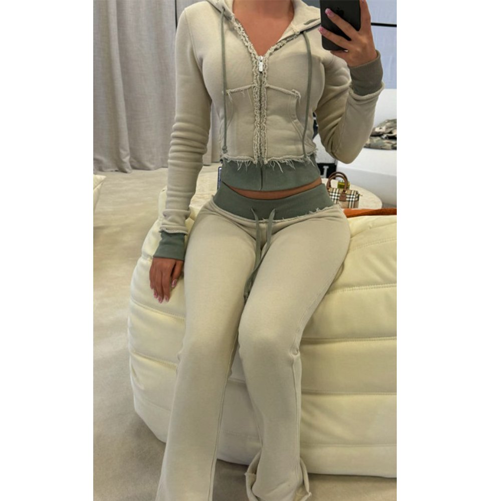 Tracksuit Set Women Hoodie Sets Custom Logo 2 Piece Sweatsuit High Quality Women's Sets Solid Color Tracksuit Woman Clothing