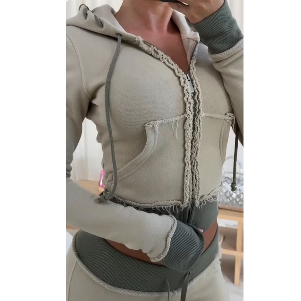 Tracksuit Set Women Hoodie Sets Custom Logo 2 Piece Sweatsuit High Quality Women's Sets Solid Color Tracksuit Woman Clothing