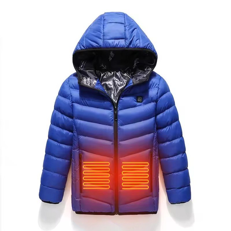 Winter children's thermal clothing USB infrared heating jacket children's waterproof hiking jacket
