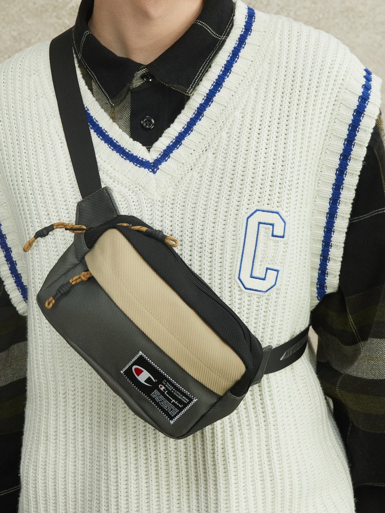 Champion's breast-packing couple, 2024, new waist-pack, small shoulder-tip-pack, male and female, black