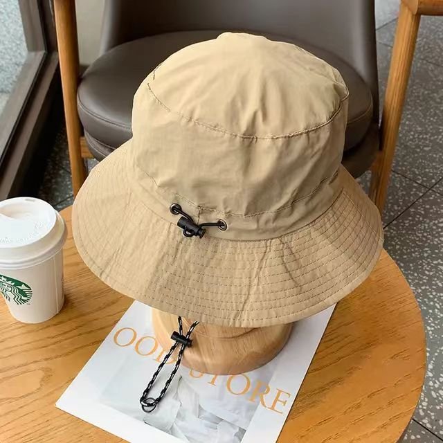 Outdoor Anti Ultraviolet Waterproof Bucket Hat Foldable Pocket Cap Quick Dry Fishing Traveling Portable Hat With Wind String
