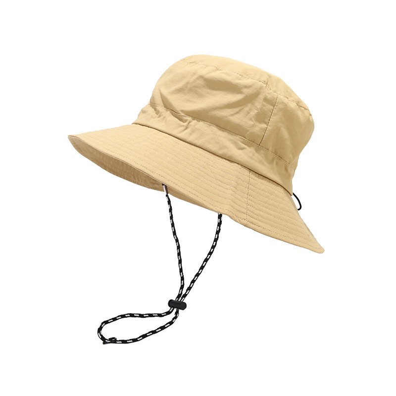 Outdoor Anti Ultraviolet Waterproof Bucket Hat Foldable Pocket Cap Quick Dry Fishing Traveling Portable Hat With Wind String