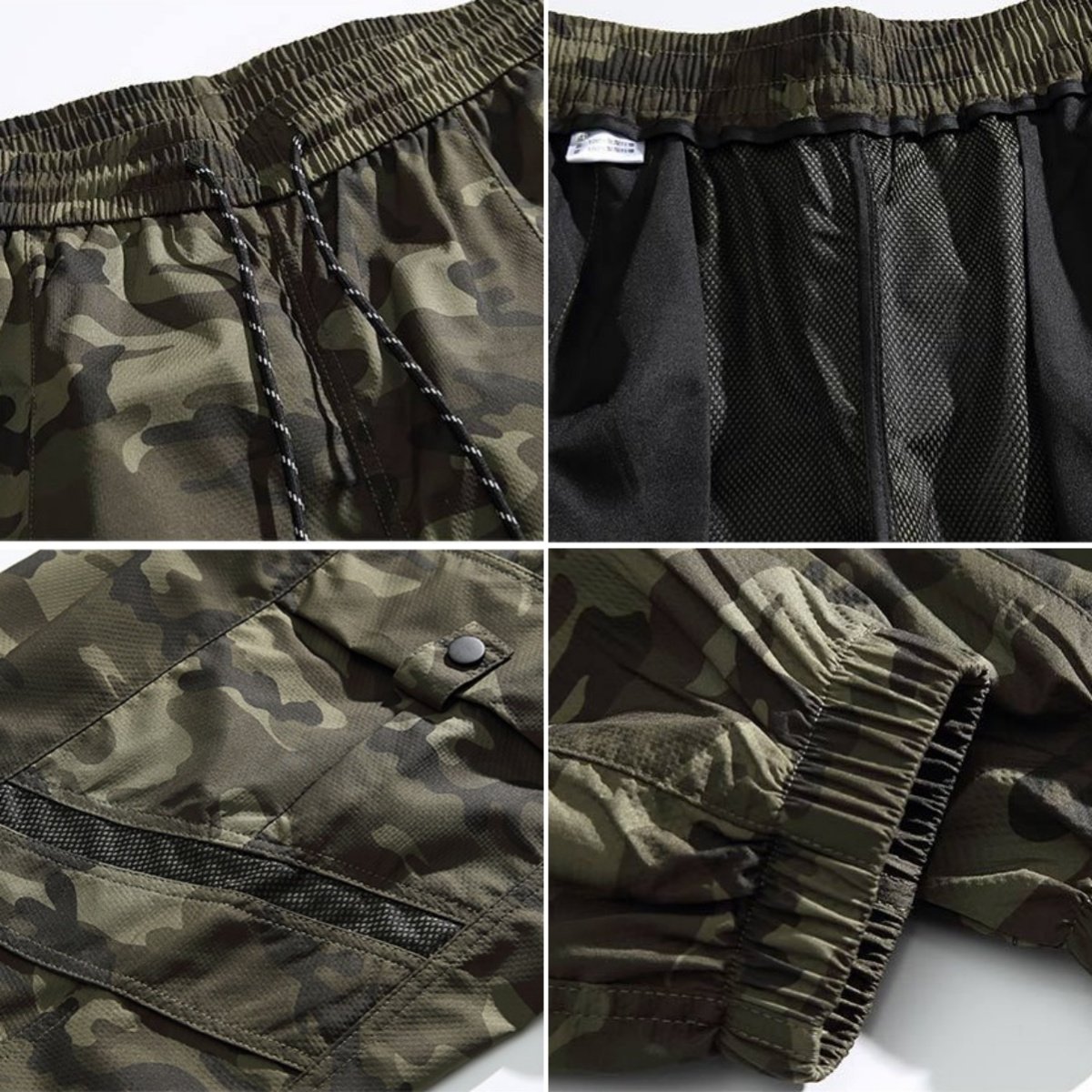 LAYENNE High Quality Custom Logo outdoor pants wholesale multi-pockets camouflage soft shell windbreaker Sweatpants Men