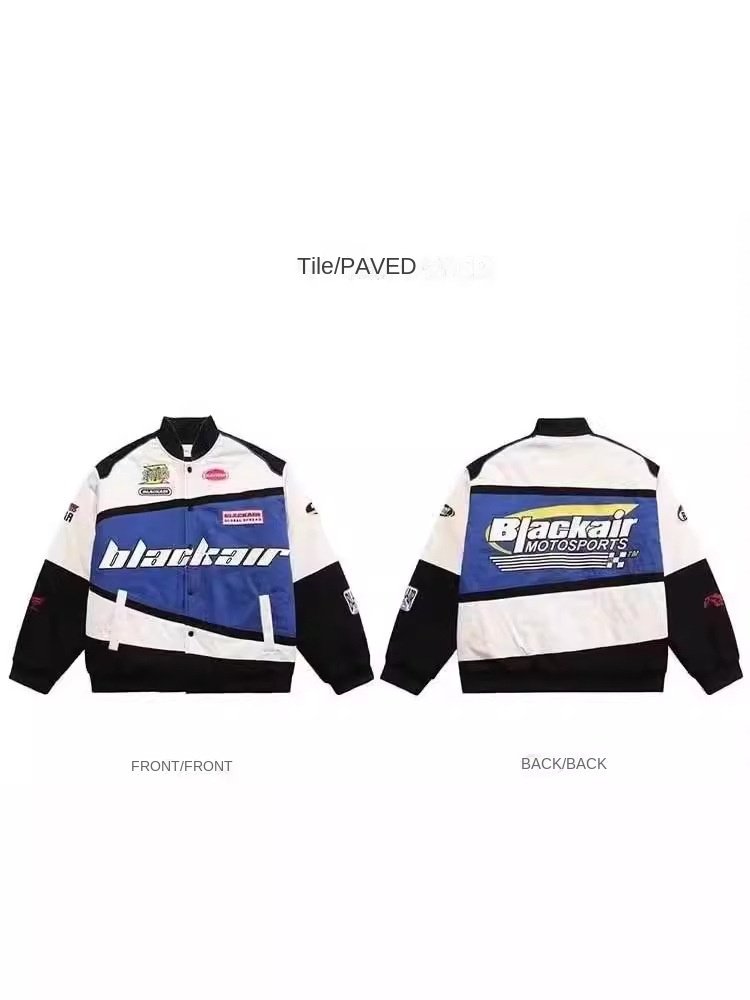 Men's High Street Korean Style Jacket Autumn Winter Fashionable Handsome Letter Embroidered Zip Closure Hiking Jacket New Ins
