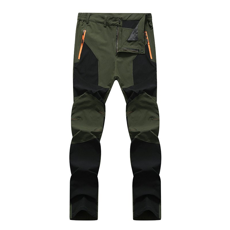 Men's Quick Dry Outdoor waterproof Pants for Trekking Hiking Camping Fishing Mountain Climbing Cycling-Thin Elastic Sports Pant