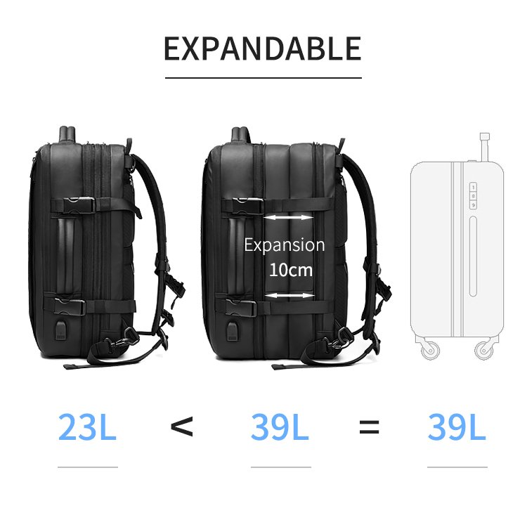 Design TERABYTE TSA Business Laptop Backpack For Men Travel Backpack With USB Charging Port College Tech Backpacks With RFID