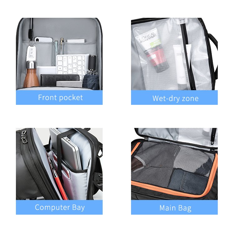 Design TERABYTE TSA Business Laptop Backpack For Men Travel Backpack With USB Charging Port College Tech Backpacks With RFID