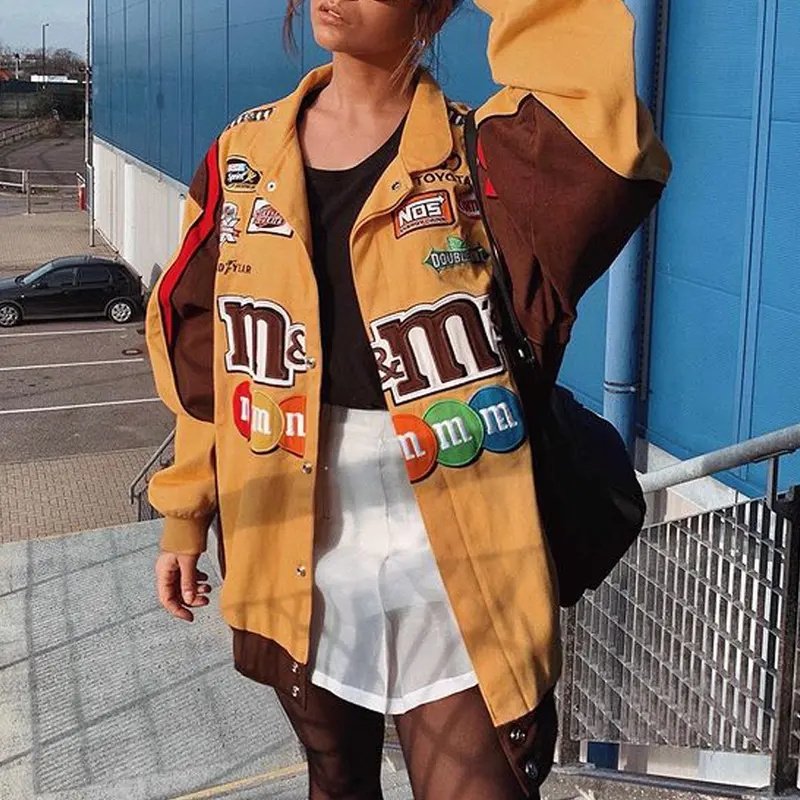 Fashion Wear Oversized Letter Patched Leather Sleeves Bomber Women Chenille Embroidery Varsity Hiking Racing Jacket