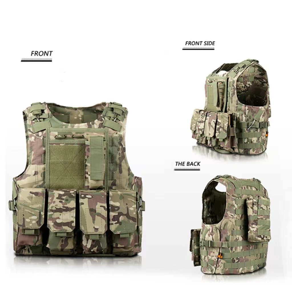 Combat Waistcoat Assault Molle Vest Equipment Outdoor Clothing Hunting Plate Carrier Camouflage Vest Adjustable Tactical Vest