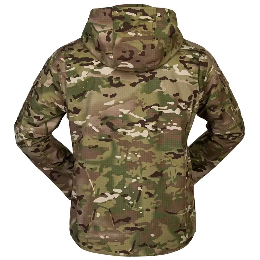 OEM Customized Hooded Windbreaker Hunting Camouflage Clothes Men Windbreaker Tactical Jacket Outdoor