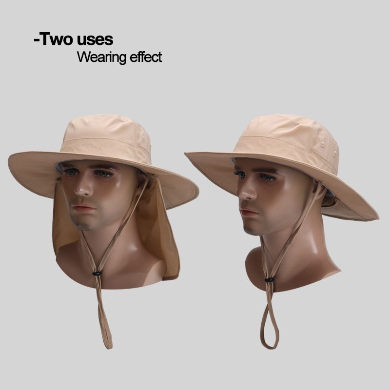 Unisex Quick Drying Sun Shading Bucket Hat Custom Logo Elastic Beach Cape for Summer Fishing Outdoor Sun Protection