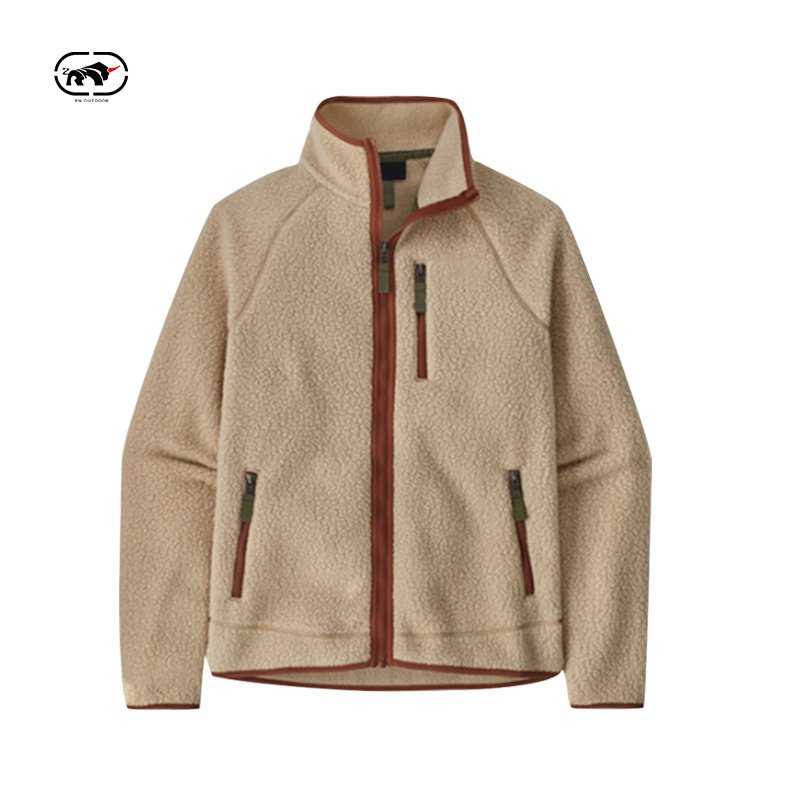 Custom Men's Hiking Jackets Thicken Warm Polar Fleece Jacket Outdoor Riding Climbing Camping Thermal Fleece Jacket
