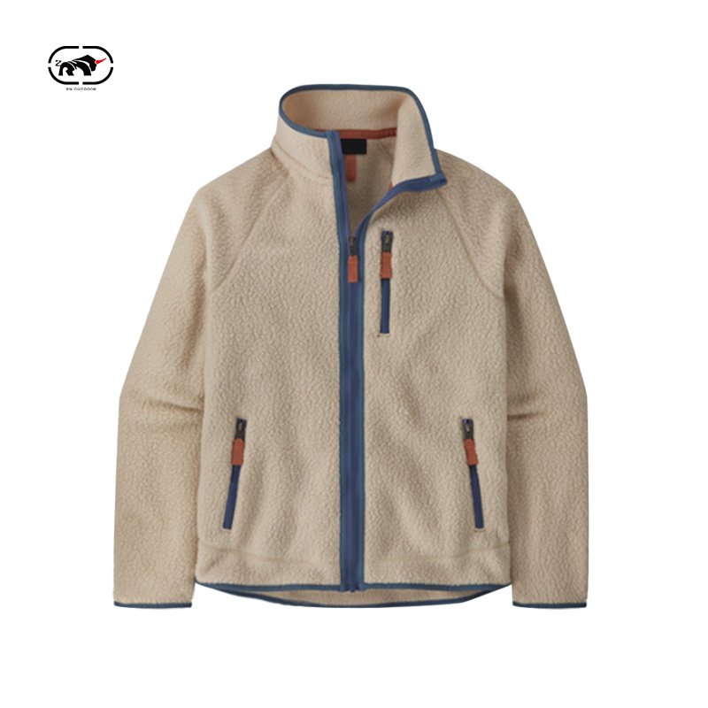 Custom Men's Hiking Jackets Thicken Warm Polar Fleece Jacket Outdoor Riding Climbing Camping Thermal Fleece Jacket