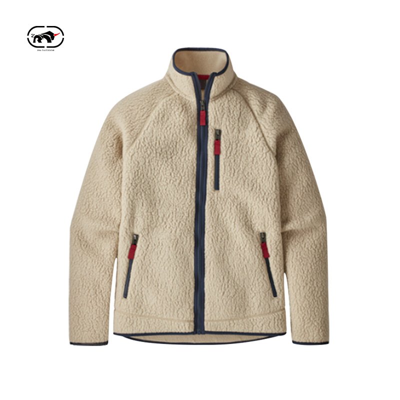 Custom Men's Hiking Jackets Thicken Warm Polar Fleece Jacket Outdoor Riding Climbing Camping Thermal Fleece Jacket