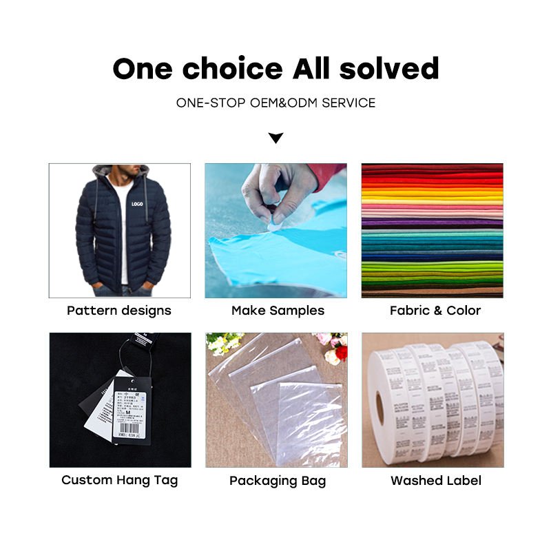 2024 Hot Winter Sale Solid Color Hooded Cotton Coats Zip Up Quilting Jackets Puffer Jacket For Men