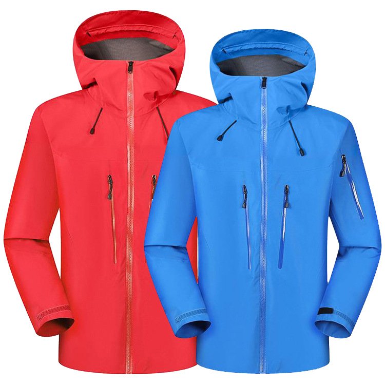 Dropshipping OEM Men's Waterproof Hard Shell Hooded Jacket for Outdoor Sports Mountain Running Hiking Skiing Windbreak Rain Coat