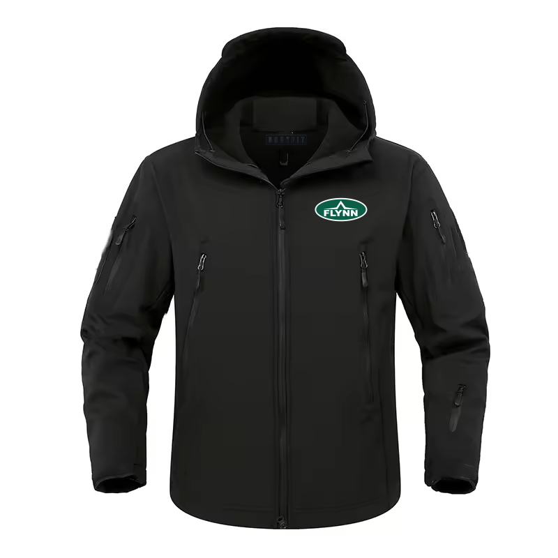 Men's Outdoor Hoodie Jacket Men's Winter Fleece Jacket Waterproof Soft Shell Hunting Mountaineering Hiking Tactical Jacket