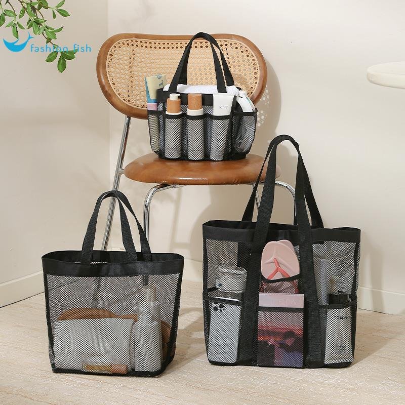Hand-held beach bag bathing packs can fold the net eye