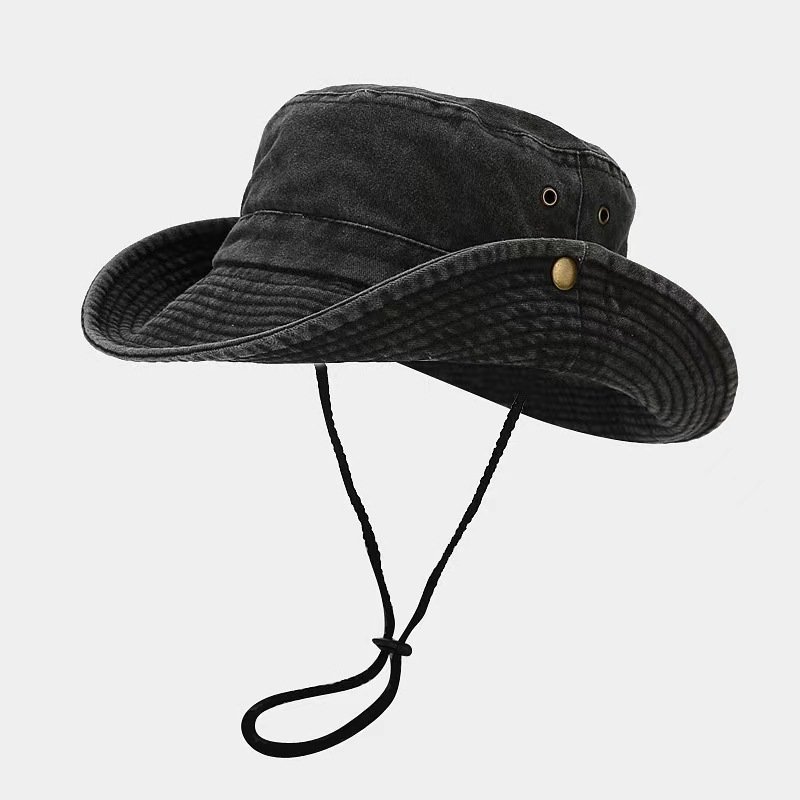 Outdoor Summer Sporty Fisherman Hat Anti-UV Breathable Mountaineering Hat with Big Brim Pattern Travel Hiking