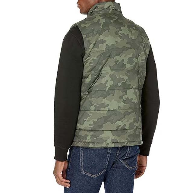 Camo Design Polyester Nylon High Street Jackets Men's Clothing In Wholesale Price Polyester Nylon Waterproof Vest Men's Jackets