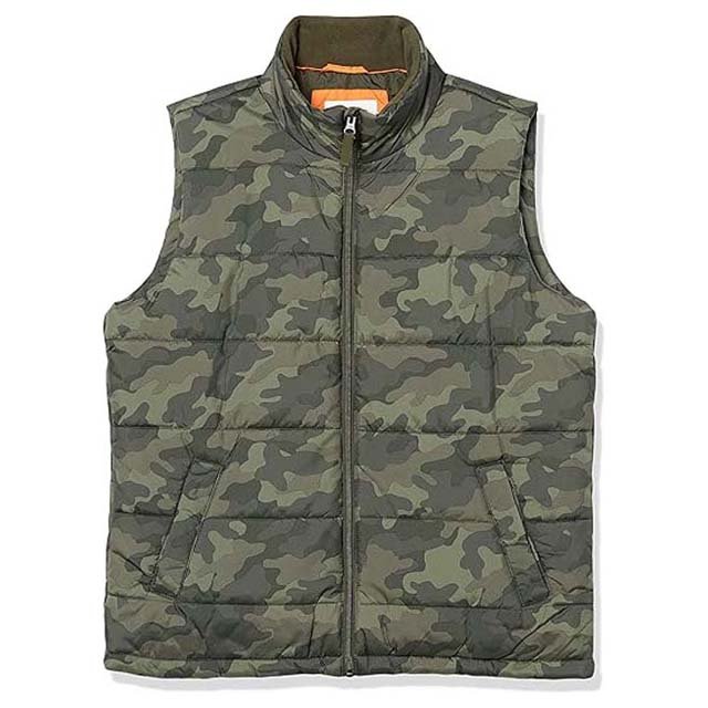 Camo Design Polyester Nylon High Street Jackets Men's Clothing In Wholesale Price Polyester Nylon Waterproof Vest Men's Jackets