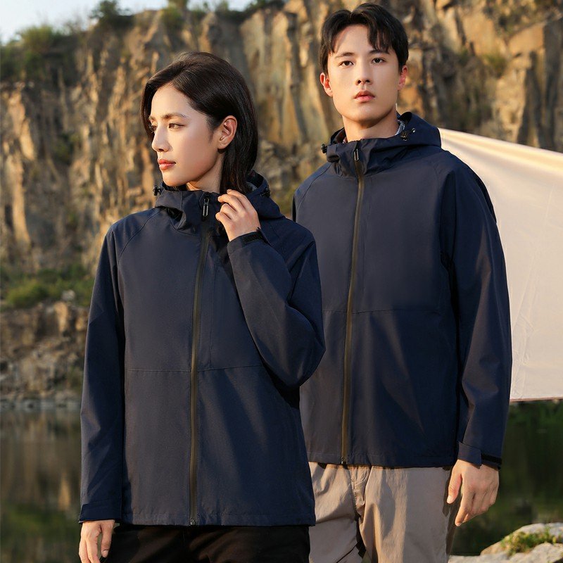 Spring Autumn Men Mountain Waterproof Jacket Outdoor Waterproof Hooded Jacket Running Hiking Rain Jacket with Zippers