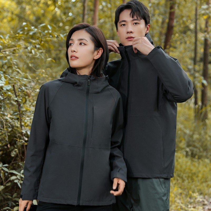 Spring Autumn Men Mountain Waterproof Jacket Outdoor Waterproof Hooded Jacket Running Hiking Rain Jacket with Zippers