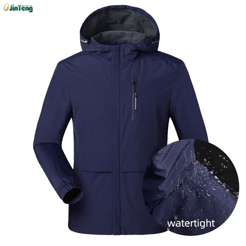 Custo Waterproof Hiking Rain Gear Seam Taped Tactical Jacket For Outdoor Activites