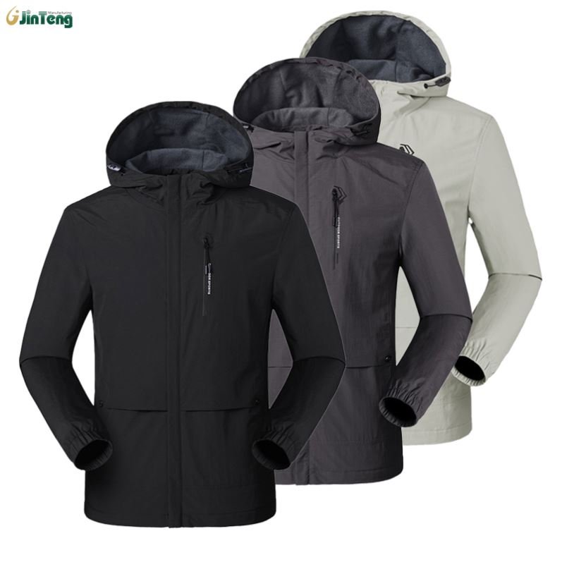 Custo Waterproof Hiking Rain Gear Seam Taped Tactical Jacket For Outdoor Activites