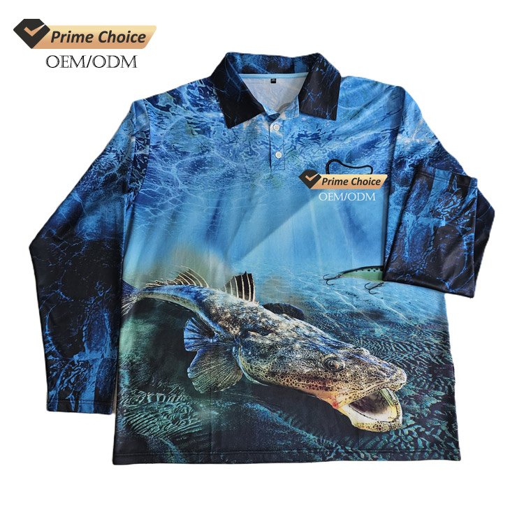 Wholesale Eco-Friendly Sun Protection Fish Mouth Hoodie Canada Fast Dry Colombia Long Sleeve Fishing Polo Shirts