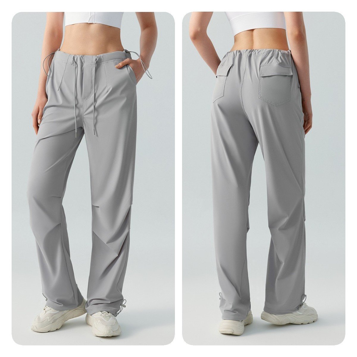 YISHENHON Women's Cargo Pants with Pockets Lightweight Quick Dry Outdoor Travel Hiking Pants Running Joggers Sweatpants
