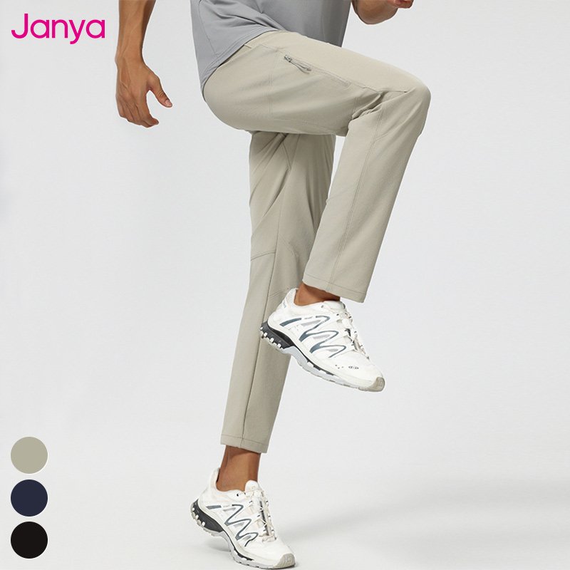 Side Zipper Pockets Straight Leg Quick Dry Outdoor Hiking Workout Pants Custom Logo Sports Trousers Gym Fitness Pants For Men
