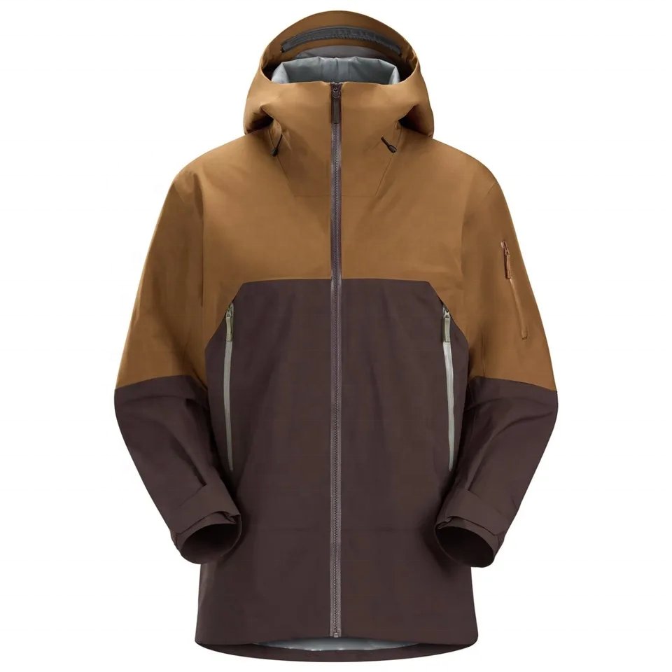 Custom Outdoor 3 Layer Windproof Hiking Jacket Man Soft Shell Waterproof Mountaineering Jacket Breathable Climbing Coat