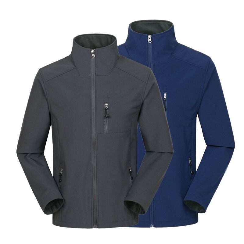 Unisex Soft Collar Waterproof Warm Fleece-Lined Outdoor Jackets Men's and Women's Mountaineering Board for Foreign Trade