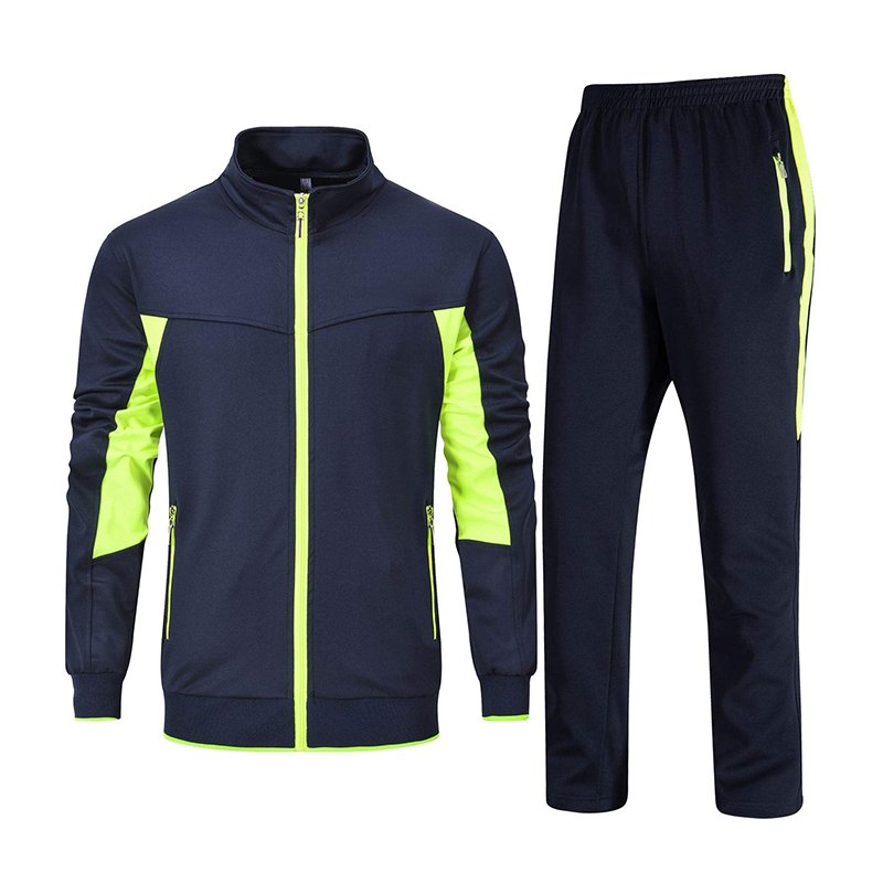 High Quality Fitness Wear Men's Two Piece Workout Tracksuit Set Athletic Sports Casual Full Zip Sweatsuit/