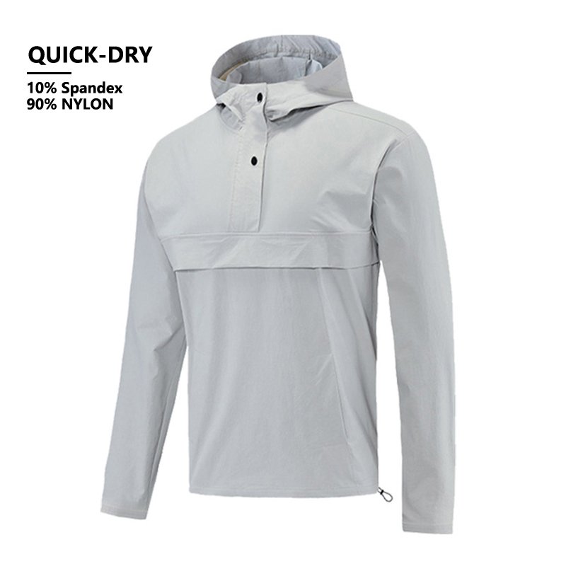 YLS Wholesale Mens Training Wear Gym Clothing Outdoor Hiking Nylon Fabric Quick Dry Custom Windbreaker Waterproof Jacket