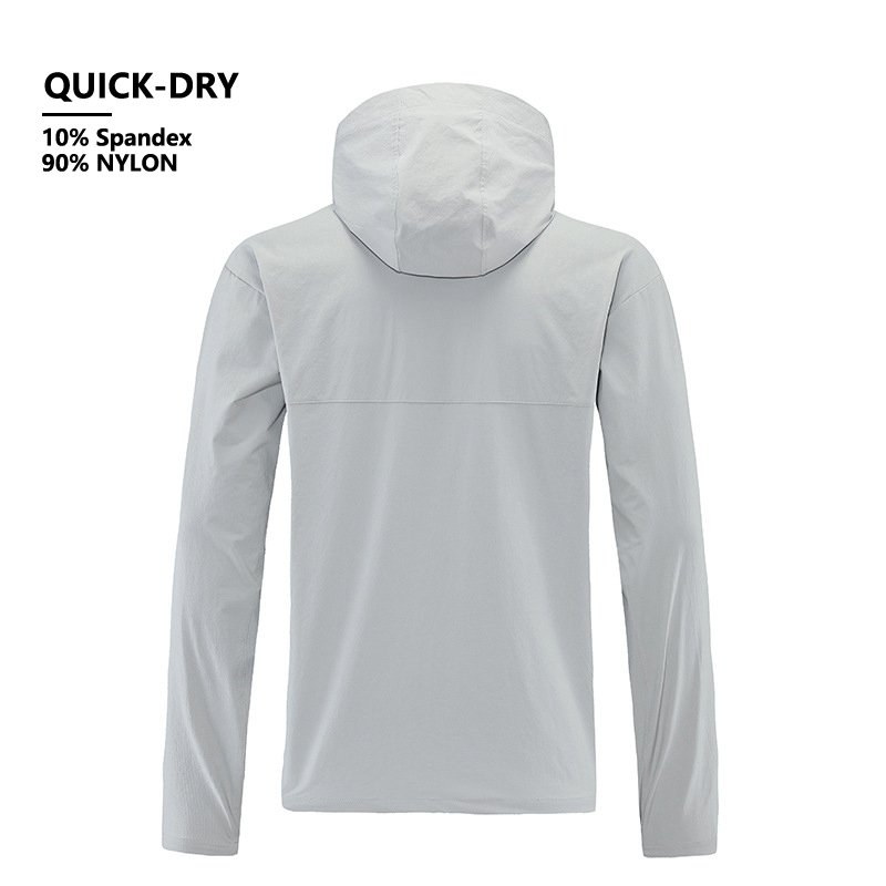 YLS Wholesale Mens Training Wear Gym Clothing Outdoor Hiking Nylon Fabric Quick Dry Custom Windbreaker Waterproof Jacket