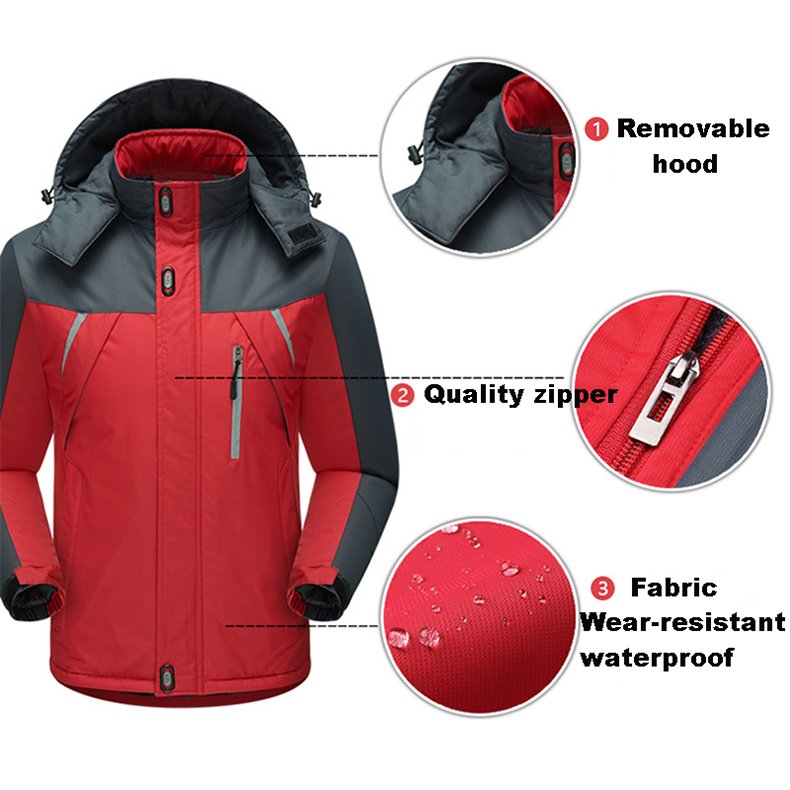 Liu Ming Wholesale Winter Men Fashion New Thick Warm Fleece Outdoor Windbreaker Hiking Camping Skiing Plus Size Jacket Coat