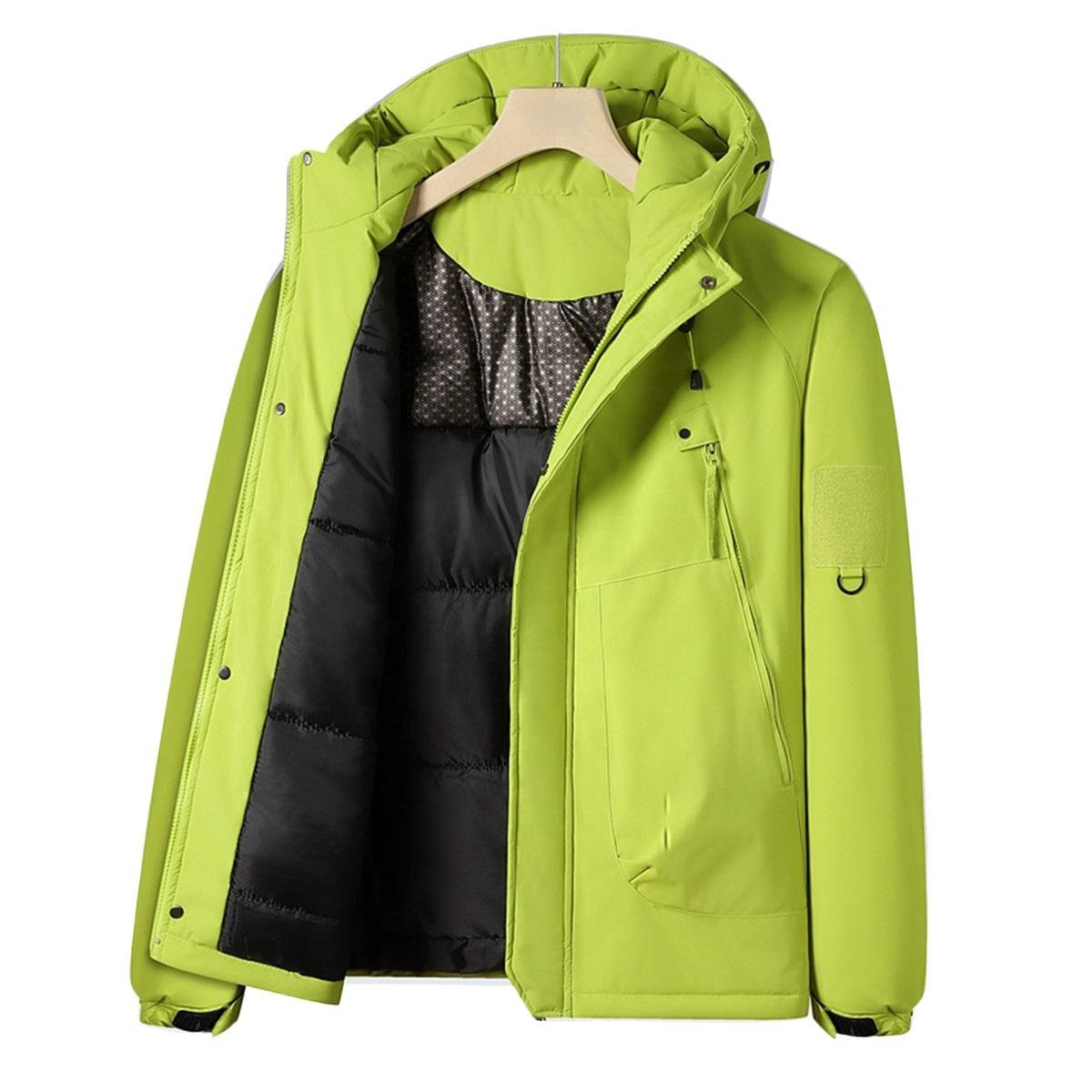 Custom logo men's waterproof raincoat hooded windproof outdoor men's spring and autumn loose sports hiking work jacket