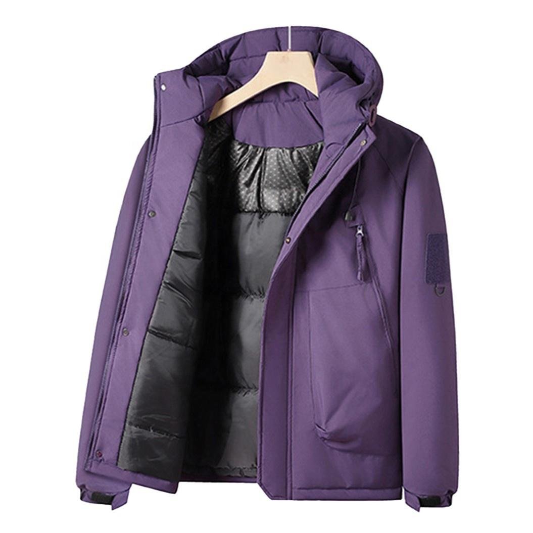 Custom logo men's waterproof raincoat hooded windproof outdoor men's spring and autumn loose sports hiking work jacket